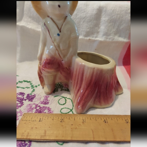 Shawnee Fishing Boy Planter/Vase - Picture 7 of 7